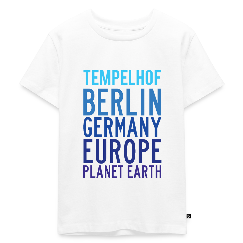 Tempelhof Planet Earth - Kinder Premium T-Shirt - Weiß