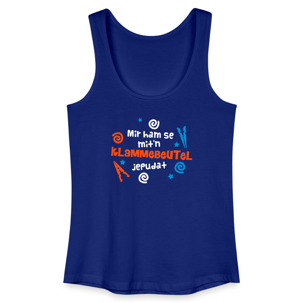 Mit'n Klammabeutel jepudat - Frauen Bio Tank Top - Königsblau