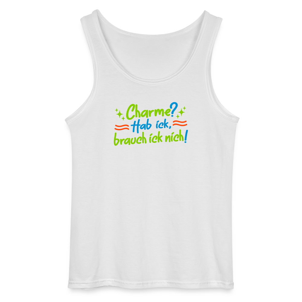 Charme? Hab ick, brauch ick nich! - Männer Tank Top - Weiß