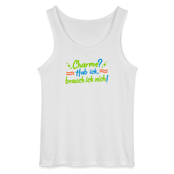 Charme? Hab ick, brauch ick nich! - Männer Tank Top - Weiß