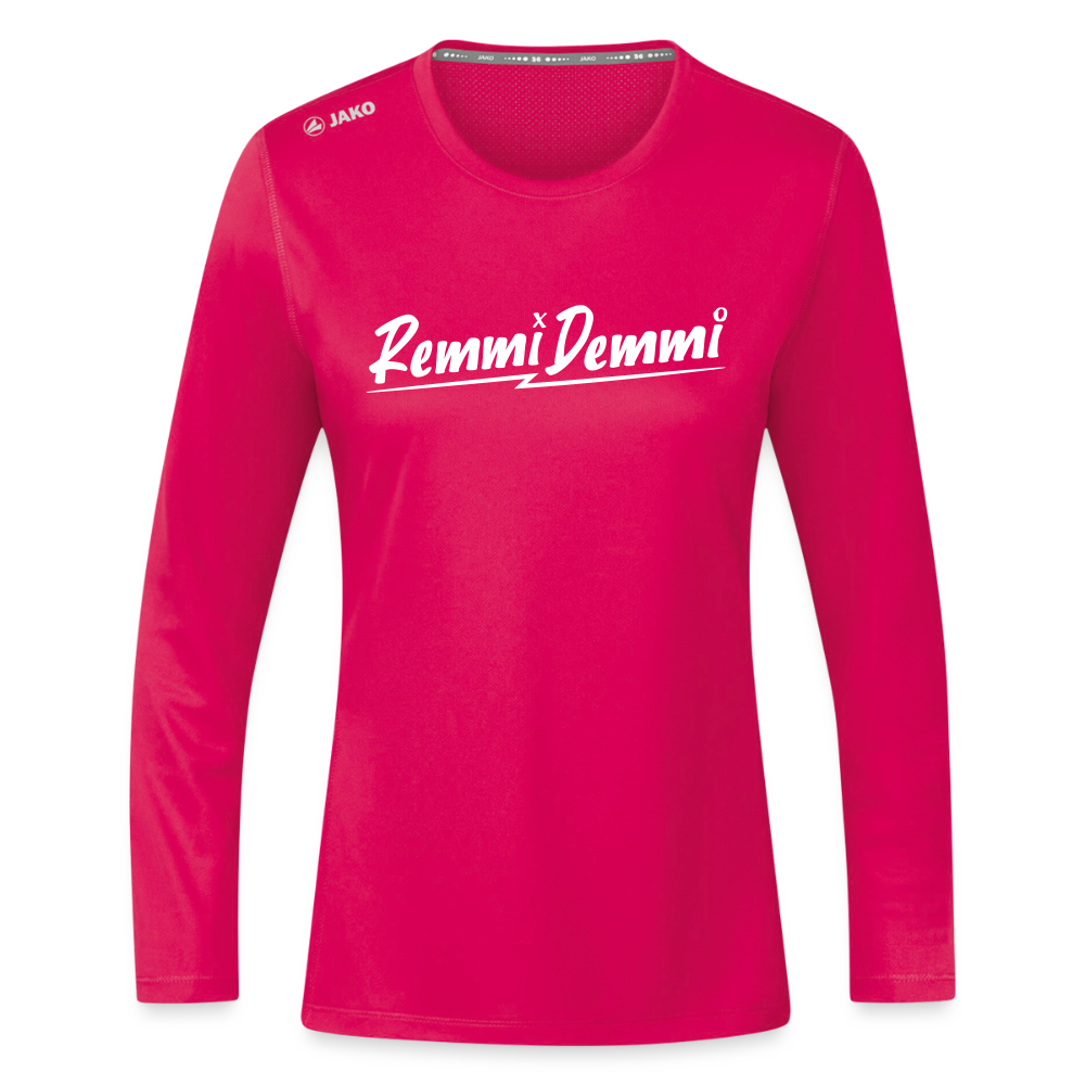 Remmi Demmi - Frauen Sport Langarmshirt - dunkles Pink