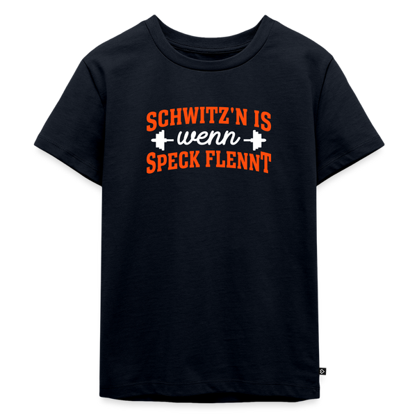 Schwitz'n is wenn Speck flennt - Kinder Premium T-Shirt - Navy