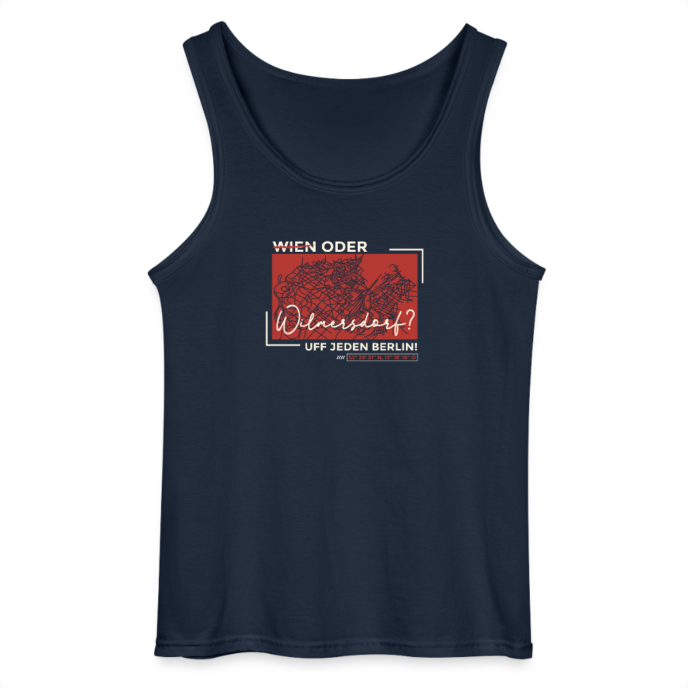 Wien Oder Wilmersdorf Uff Jeden Berlin - Männer Tank Top - Navy