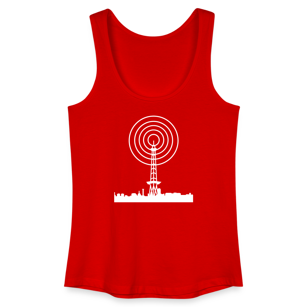 Funkturm im Fokus - Frauen Bio Tank Top - Rot