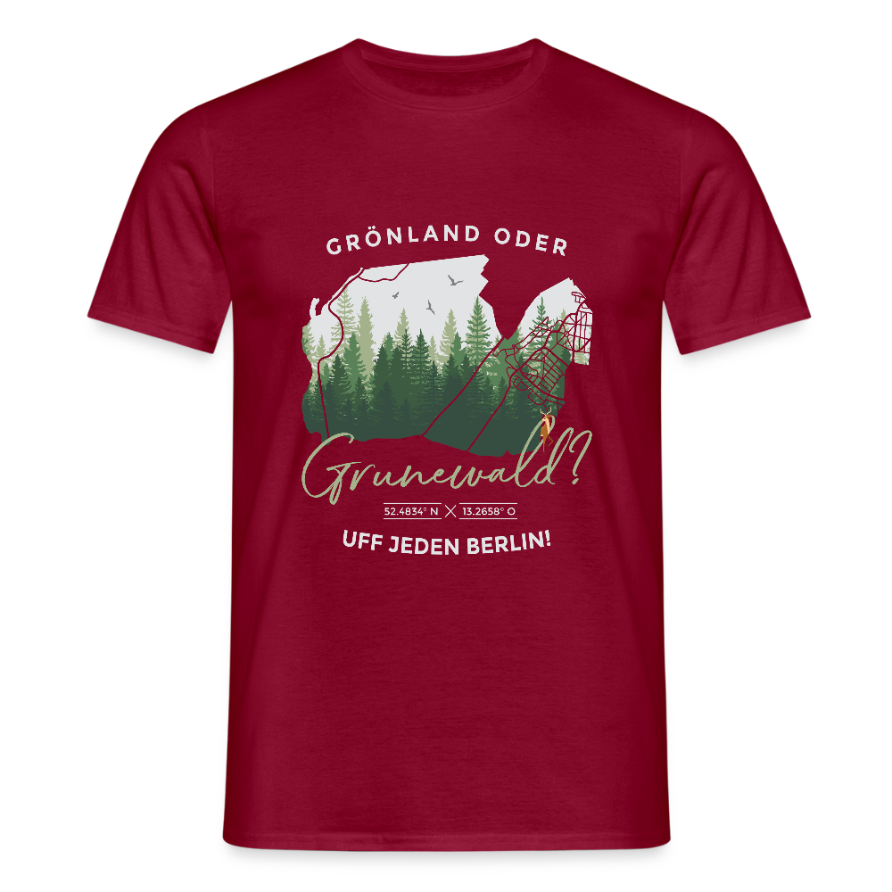 Grönland oder Grunewald - Männer Premium T-Shirt - Ziegelrot