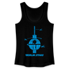 Berlin Stars - Blau - Frauen Bio Tank Top - Schwarz