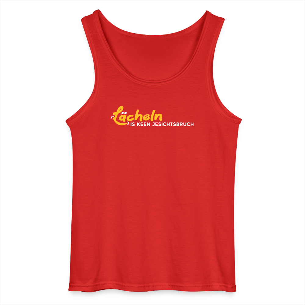 Lächeln is keen Jesichtsbruch - Männer Tank Top - Rot