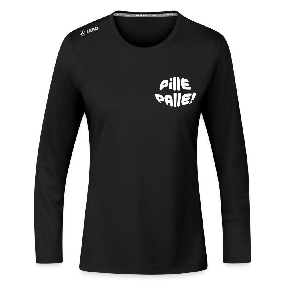 Pille Palle - Frauen Sport Langarmshirt - Schwarz