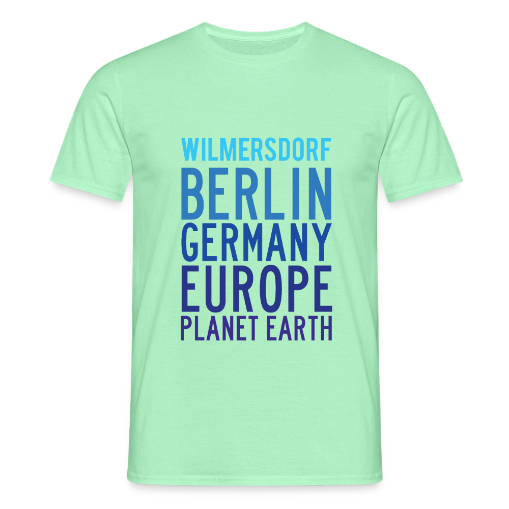 Wilmersdorf Planet Earth - Männer Premium T-Shirt - Mintgrün
