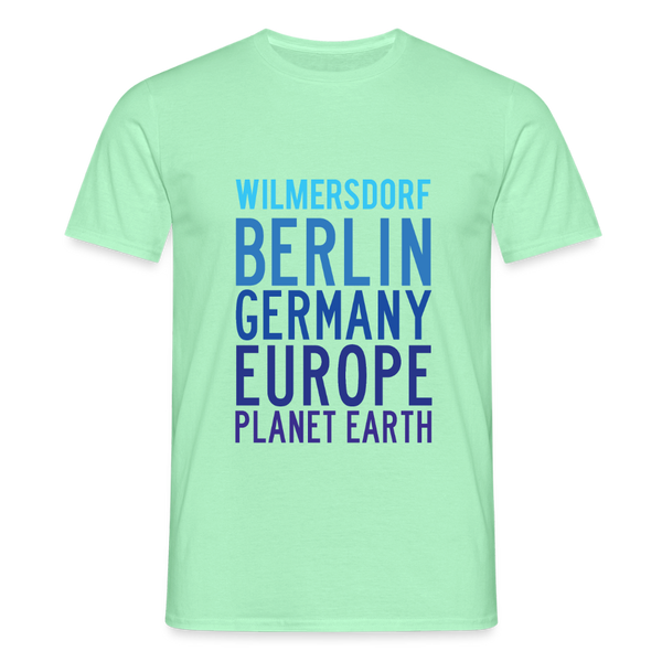Wilmersdorf Planet Earth - Männer Premium T-Shirt - Mintgrün