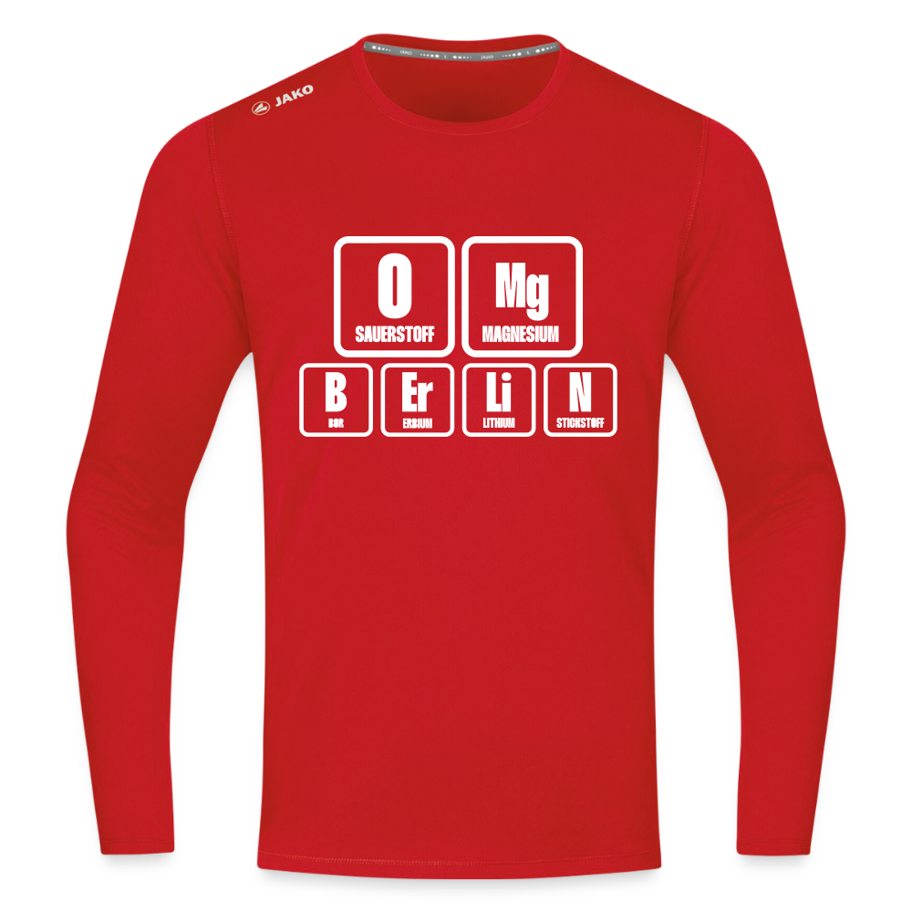 OMG Berlin - Männer Sport Langamshirt - Rot