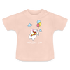 Der Bär fliegt - Baby T-Shirt - Kristallrosa