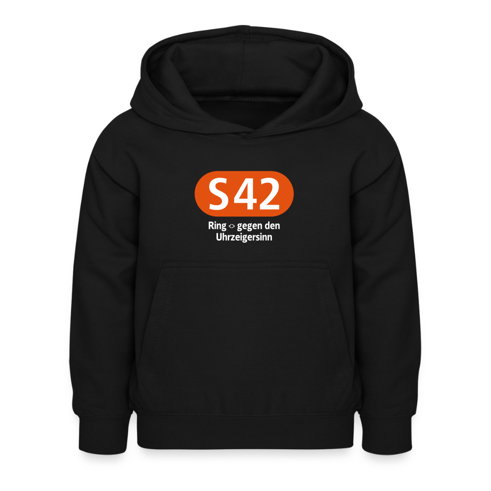 S42 - Kinder Hoodie - Schwarz