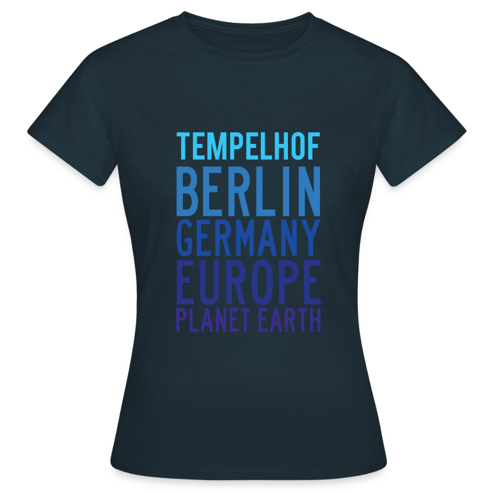 Tempelhof Planet Earth - Frauen Premium T-Shirt - Navy