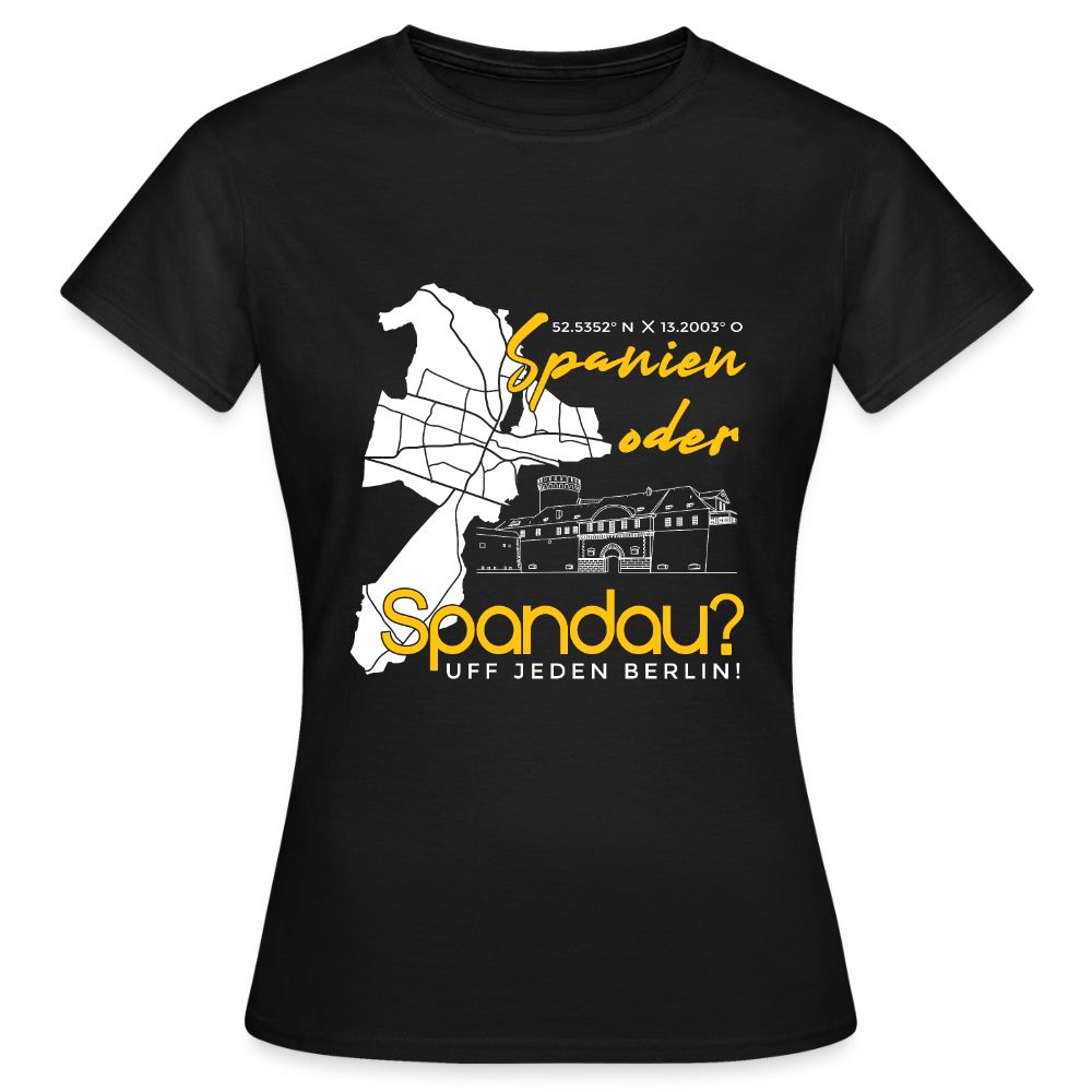 Spanien oder Spandau - Frauen Premium T-Shirt - Schwarz