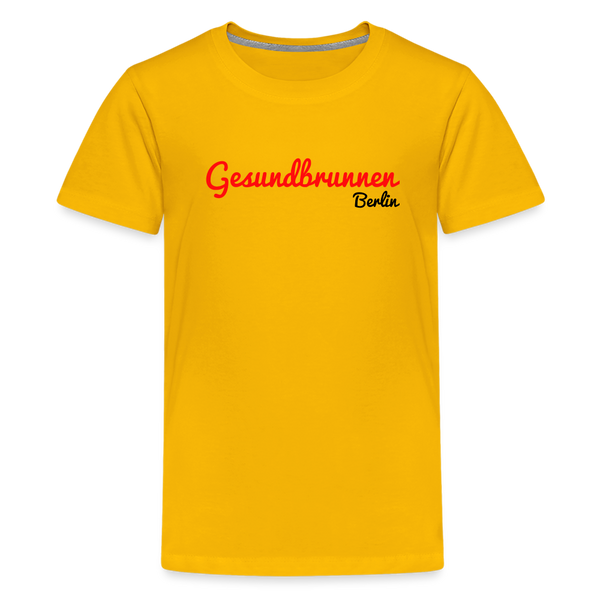Gesundbrunnen Berlin - Teenager Premium T-Shirt - Sonnengelb