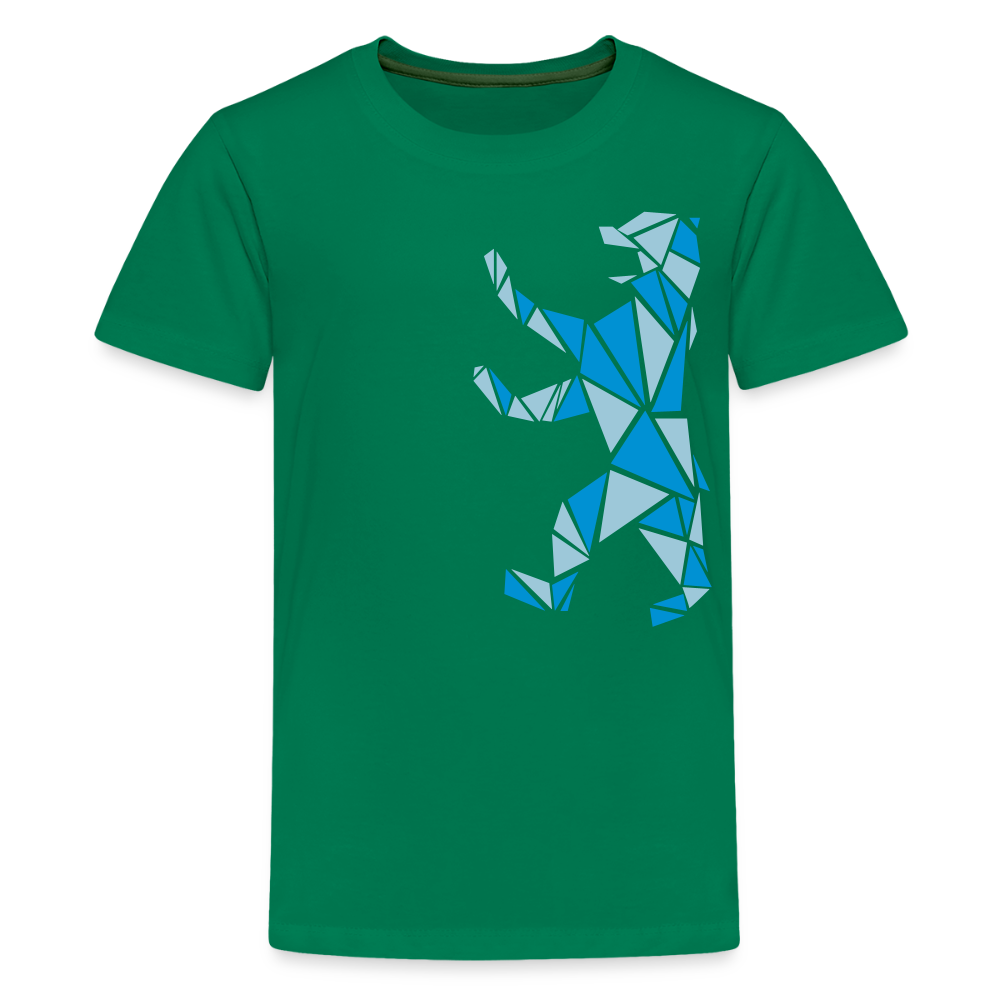 Berliner Bär Geometrie - Teenager Premium T-Shirt - Kelly Green