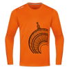Der Turm von unten - schwarz - Männer Sport Langamshirt - Neonorange