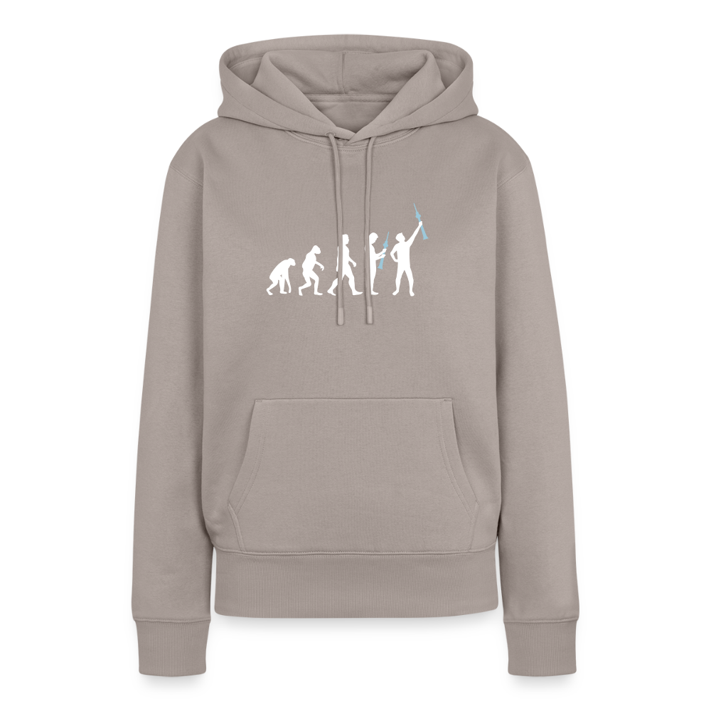 Evolution - Frauen Premium Hoodie - Taupe