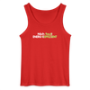 Nich faul! Energieeffizient! - Männer Tank Top - Rot