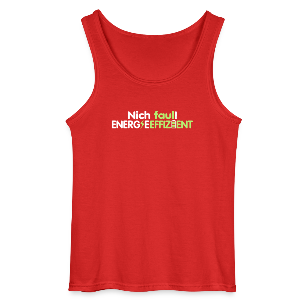 Nich faul! Energieeffizient! - Männer Tank Top - Rot
