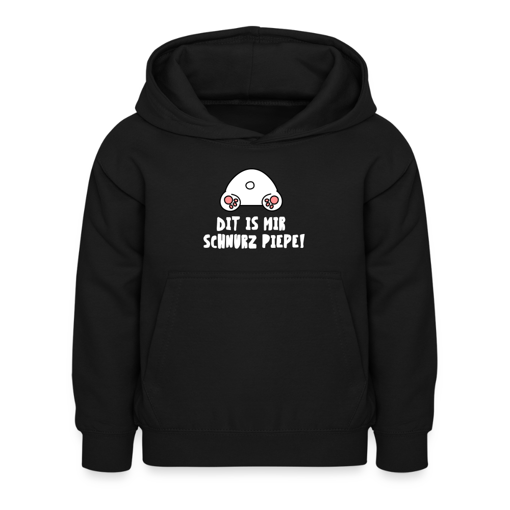 Dit is mir Schnurz Piepe - Kinder Hoodie - Schwarz