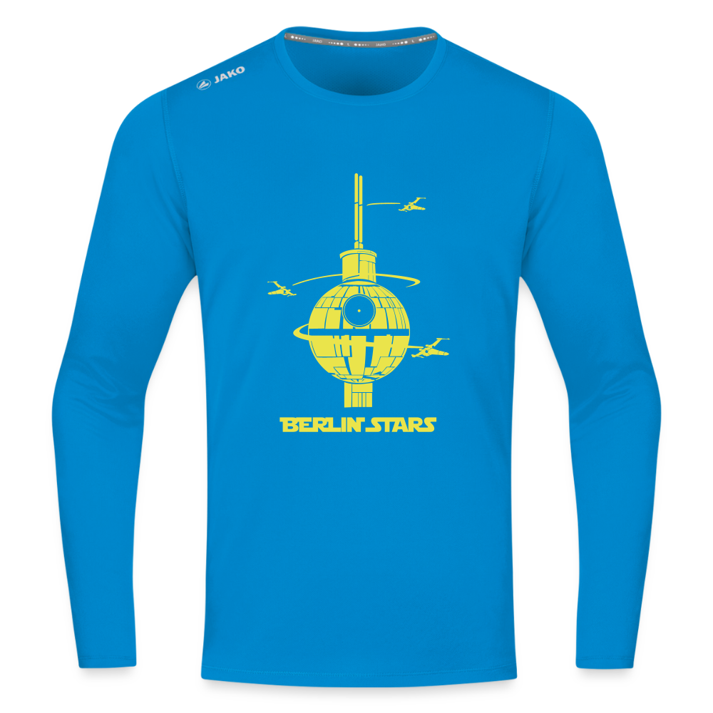 Berlin Stars - Männer Sport Langamshirt - Saphirblau