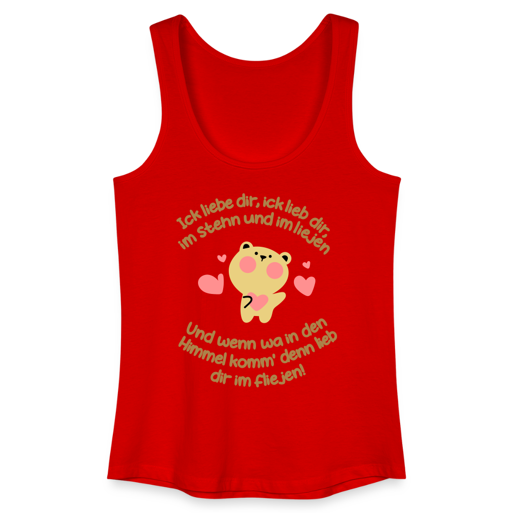 Im Stehn und im Liejen! - Frauen Bio Tank Top - Rot