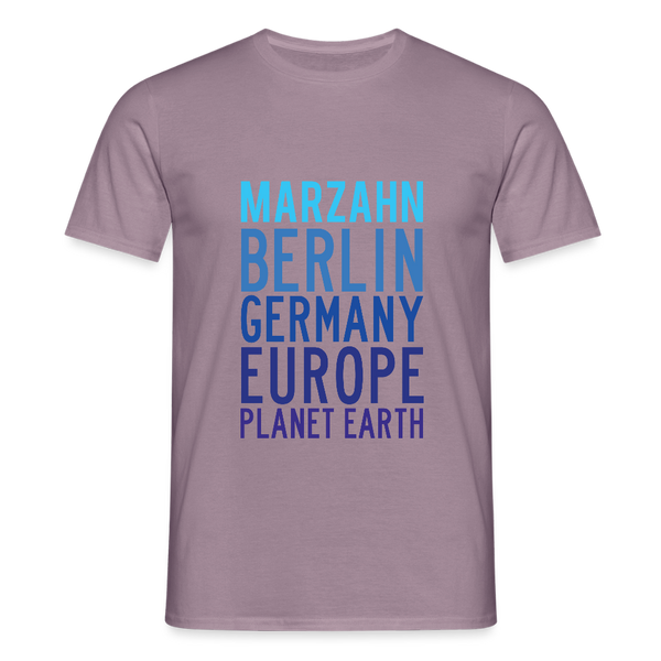 Marzahn Planet Earth - Männer Premium T-Shirt - Lilagrau 