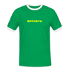Bengel Berlin - Männer Ringer T-Shirt - Kelly Green/Weiß