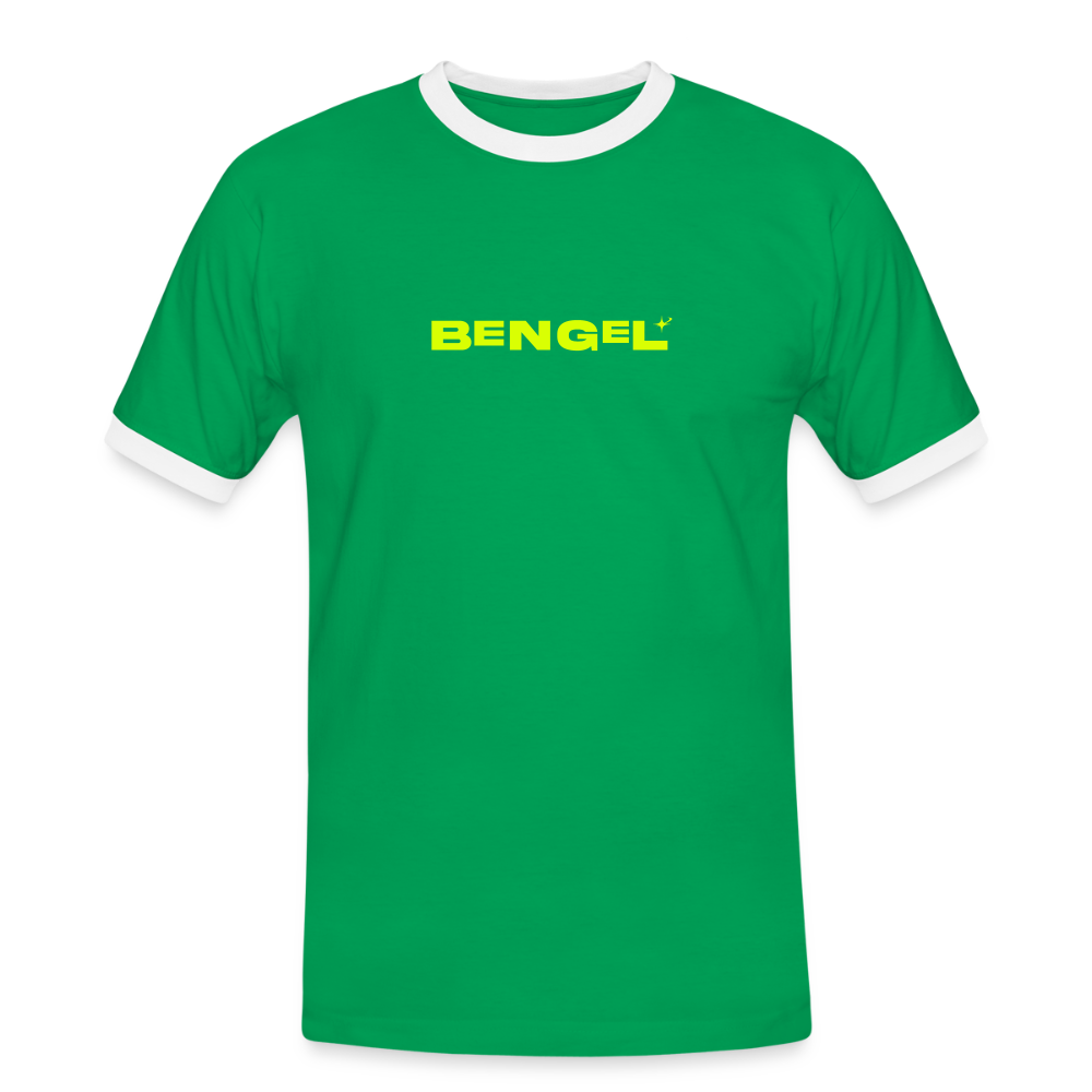 Bengel Berlin - Männer Ringer T-Shirt - Kelly Green/Weiß