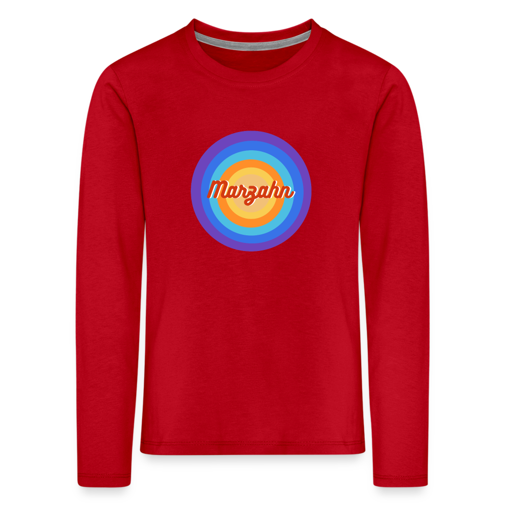 Marzahn Retro - Kinder Langarmshirt - Rot