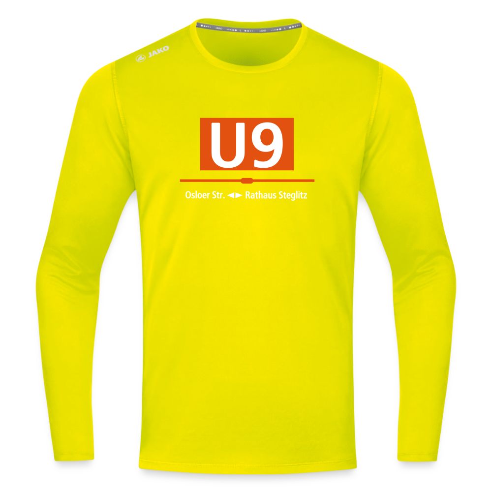 U9 - Männer Sport Langamshirt - Neongelb