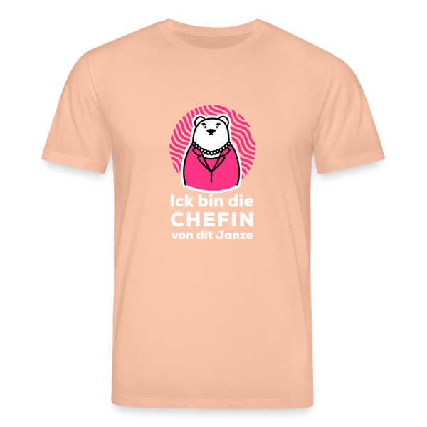 Chefin - Unisex Bio T-Shirt - Pfirsich