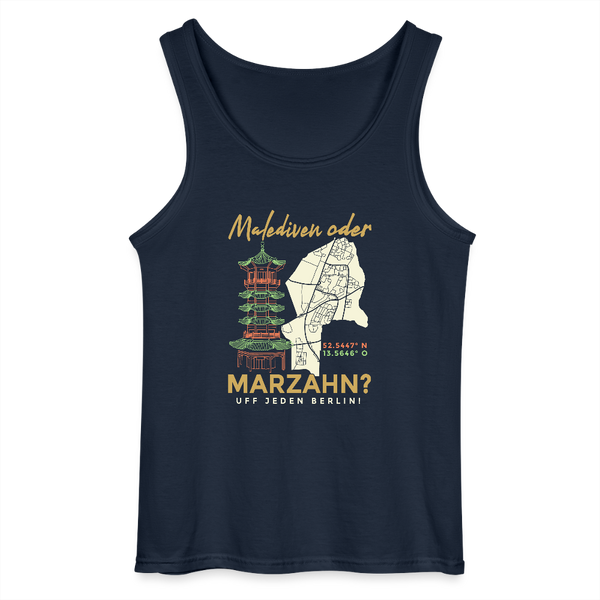 Malediven oder Marzahn - Männer Tank Top - Navy
