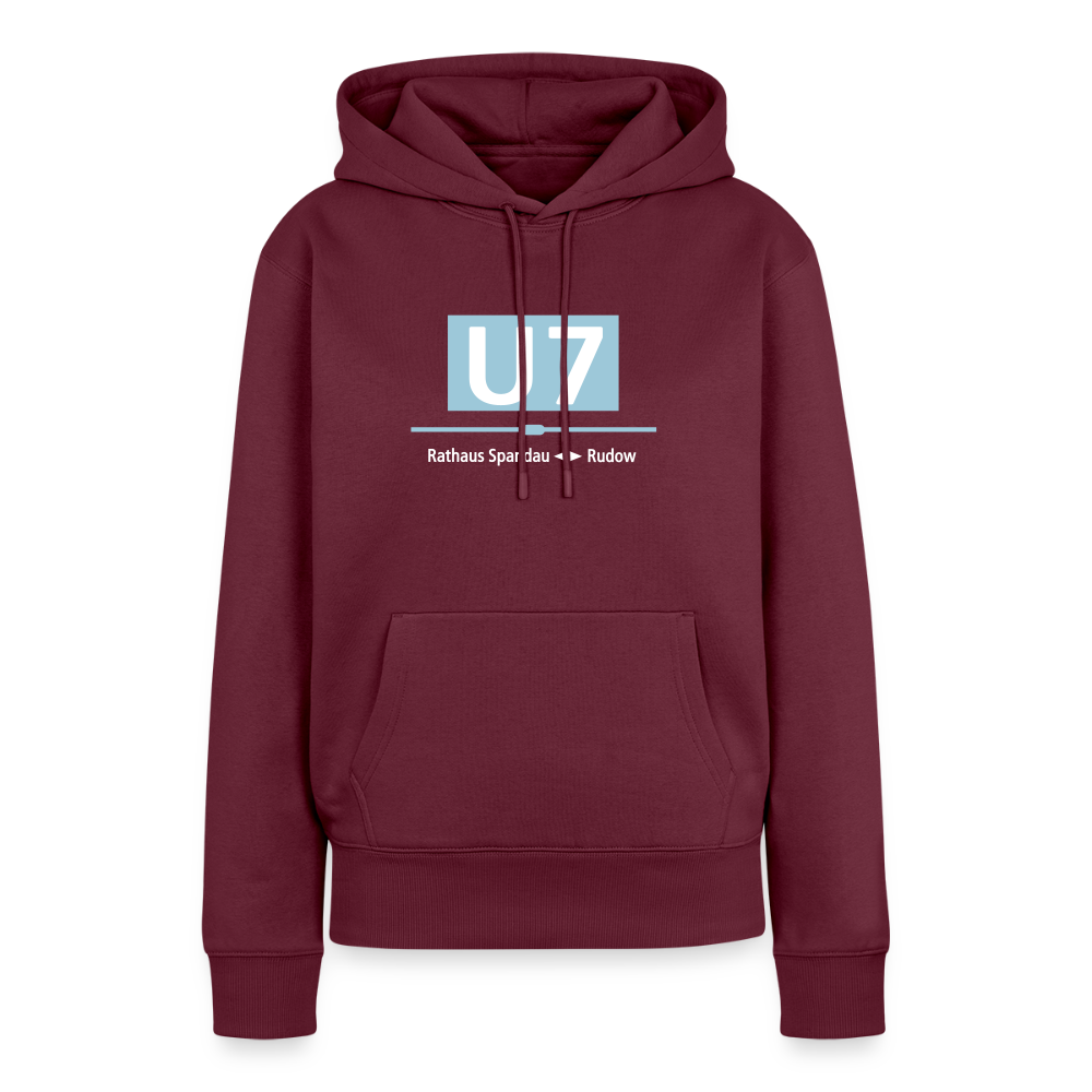 U7 - Frauen Premium Hoodie - Burgunderrot