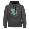 Chalkidiki oder Charlottenburg - Kontrast Hoodie - Anthrazit/Schwarz