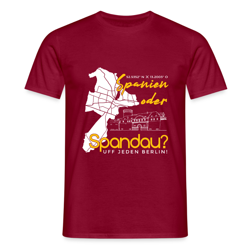 Spanien oder Spandau - Männer Premium T-Shirt - Ziegelrot