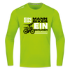 Ein Mann, Ein Biker, Ein Berliner - Männer Sport Langamshirt - Neongrün