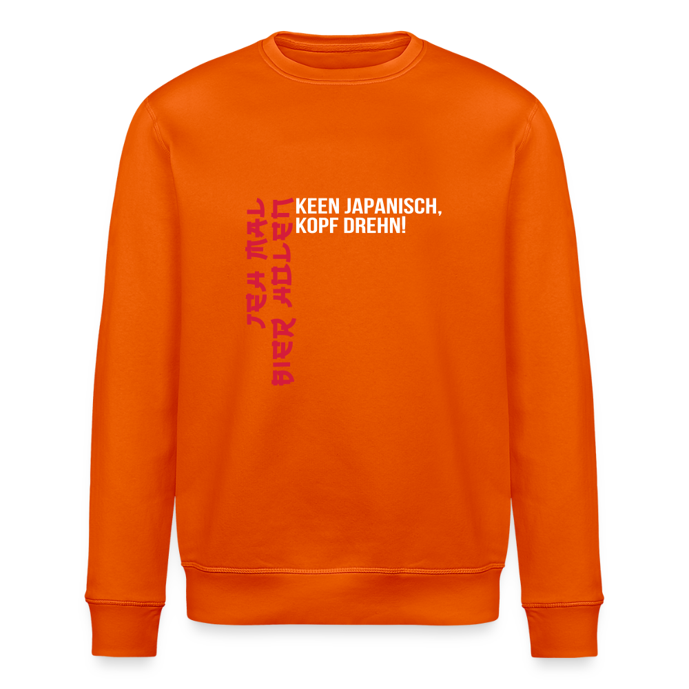 Jeh mal Bier holen! - Unisex Bio Sweatshirt - Tieforange
