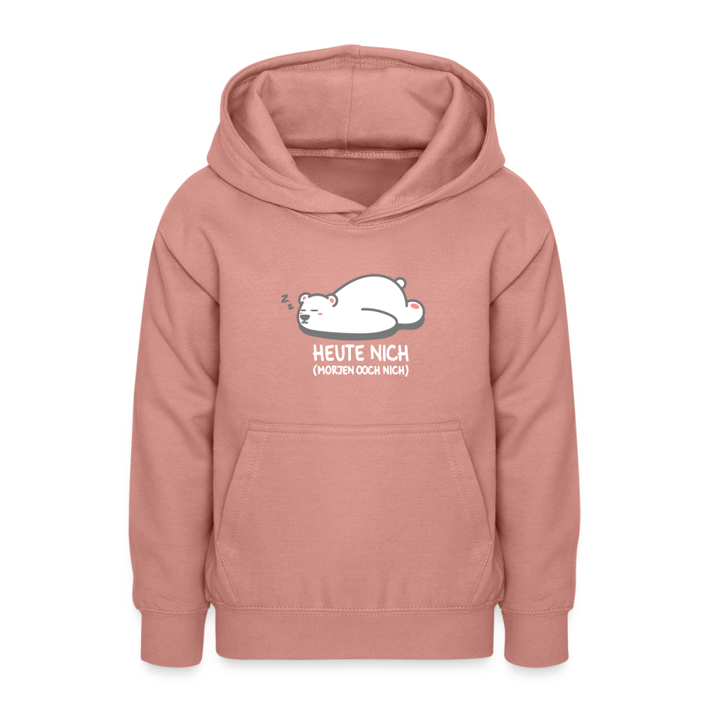 Heute nich! - Teenager Hoodie - Altrosa