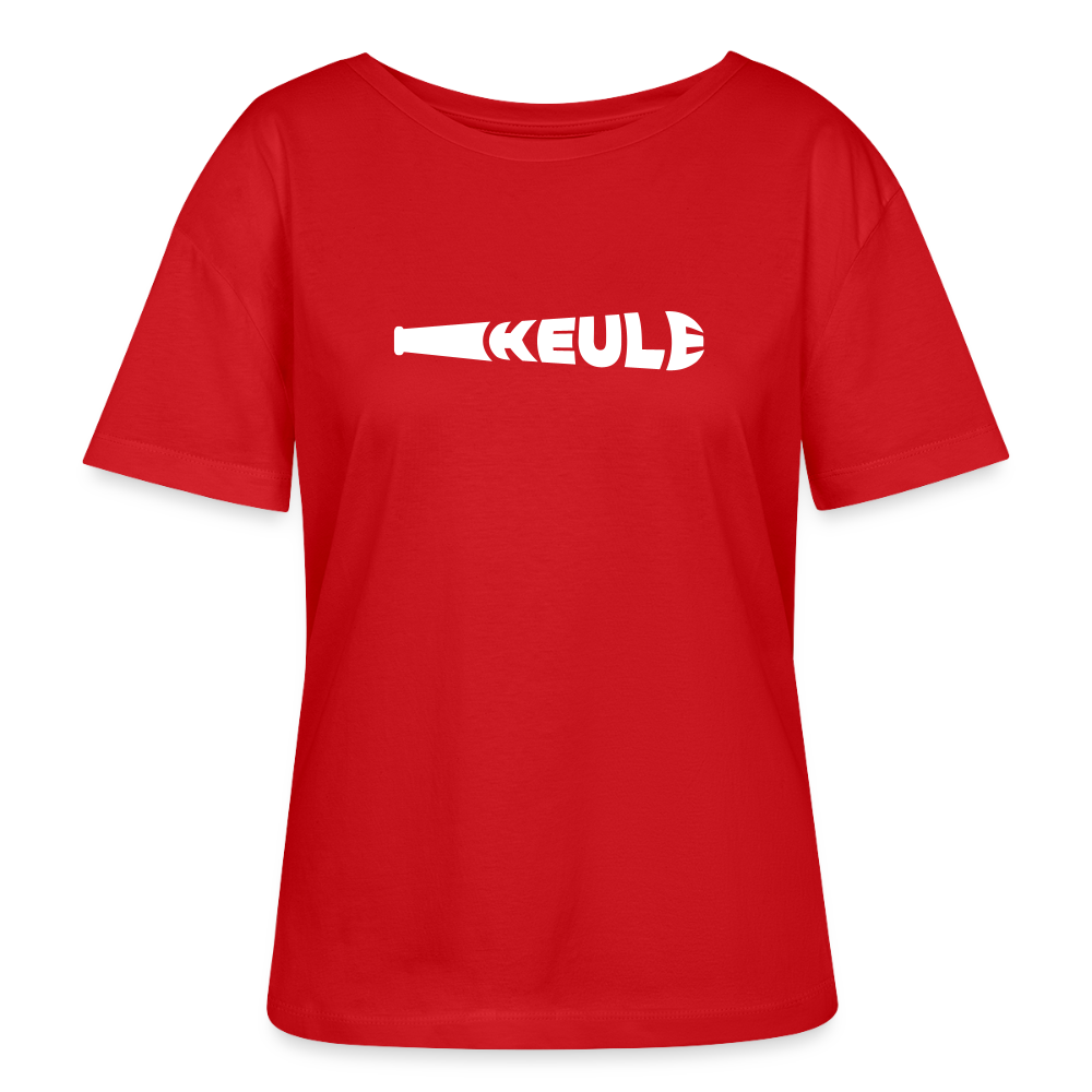 Keule - Relaxed Rundhals Frauen Bio-T-Shirt - Rot