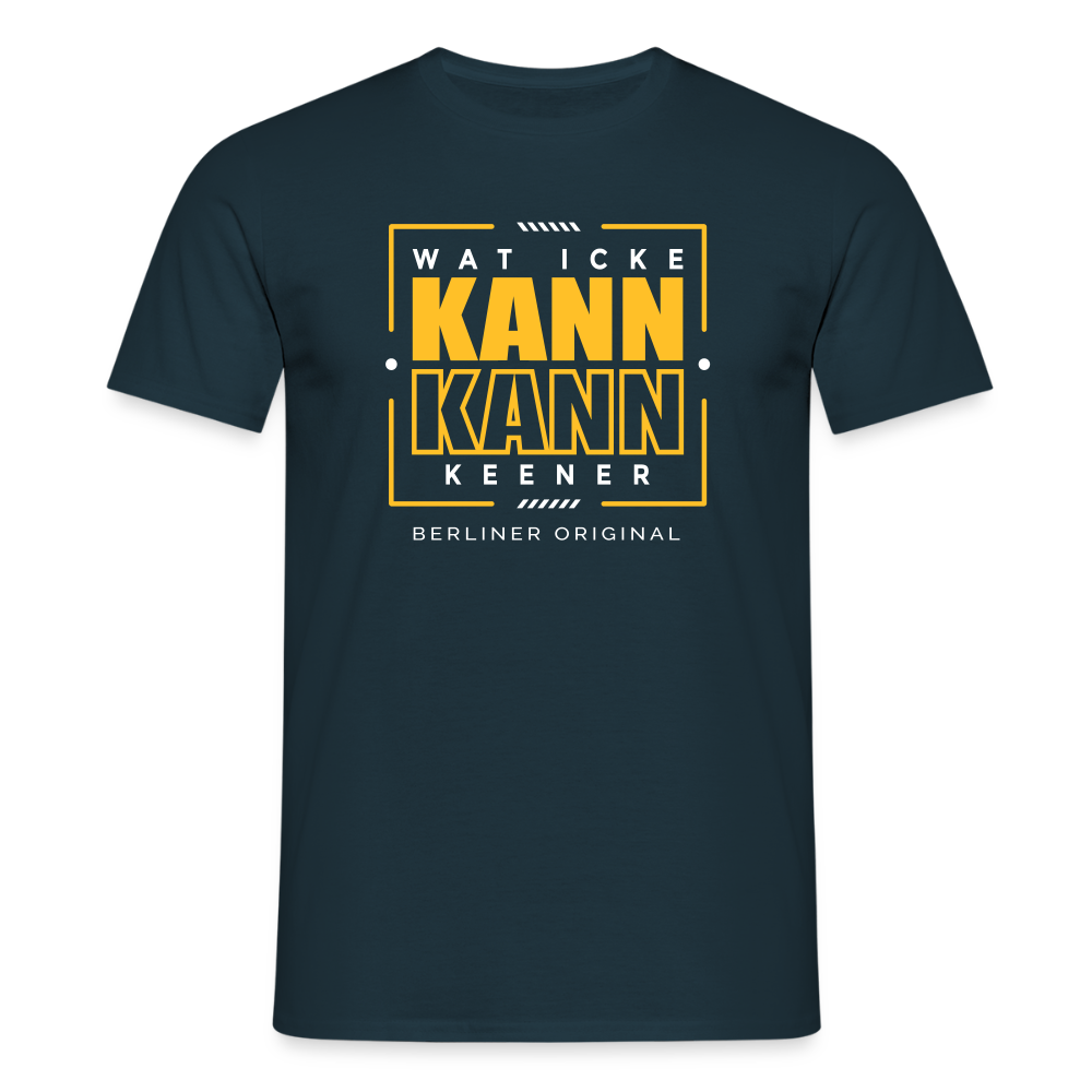 Wat Icke Kann, Kann Keener - Männer Premium T-Shirt - Navy