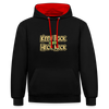 Keen Bock uff Heck Meck - Kontrast Hoodie - Schwarz/Rot