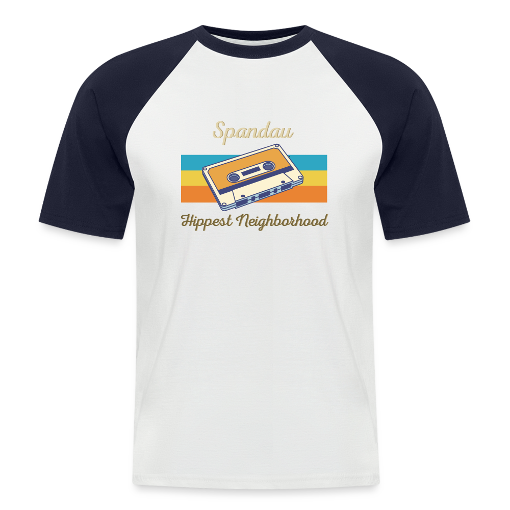 Spandau Hippest Neighborhood - Männer Baseball T-Shirt - Weiß/Navy