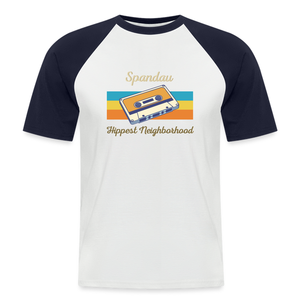 Spandau Hippest Neighborhood - Männer Baseball T-Shirt - Weiß/Navy