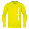 Fernsehturm Zick zack - Männer Sport Langamshirt - Neongelb