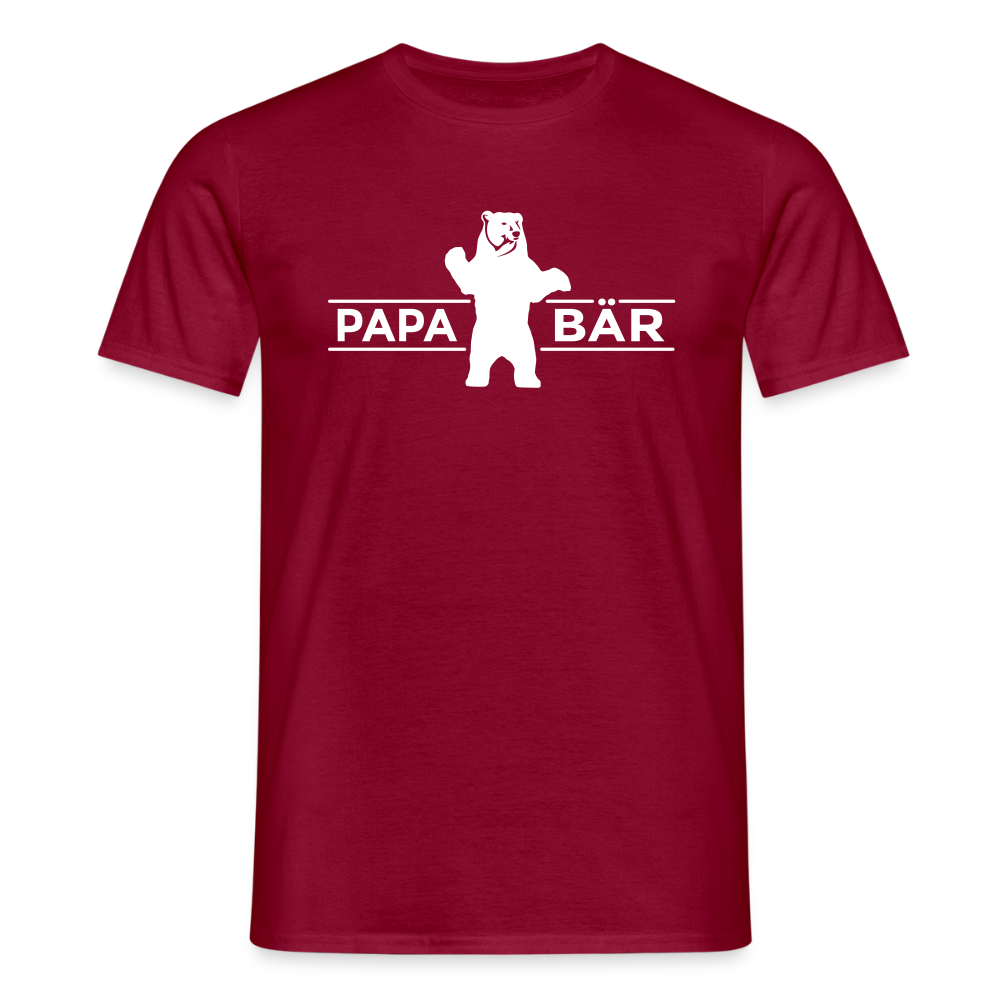 Papa Bär - Männer Premium T-Shirt - Ziegelrot