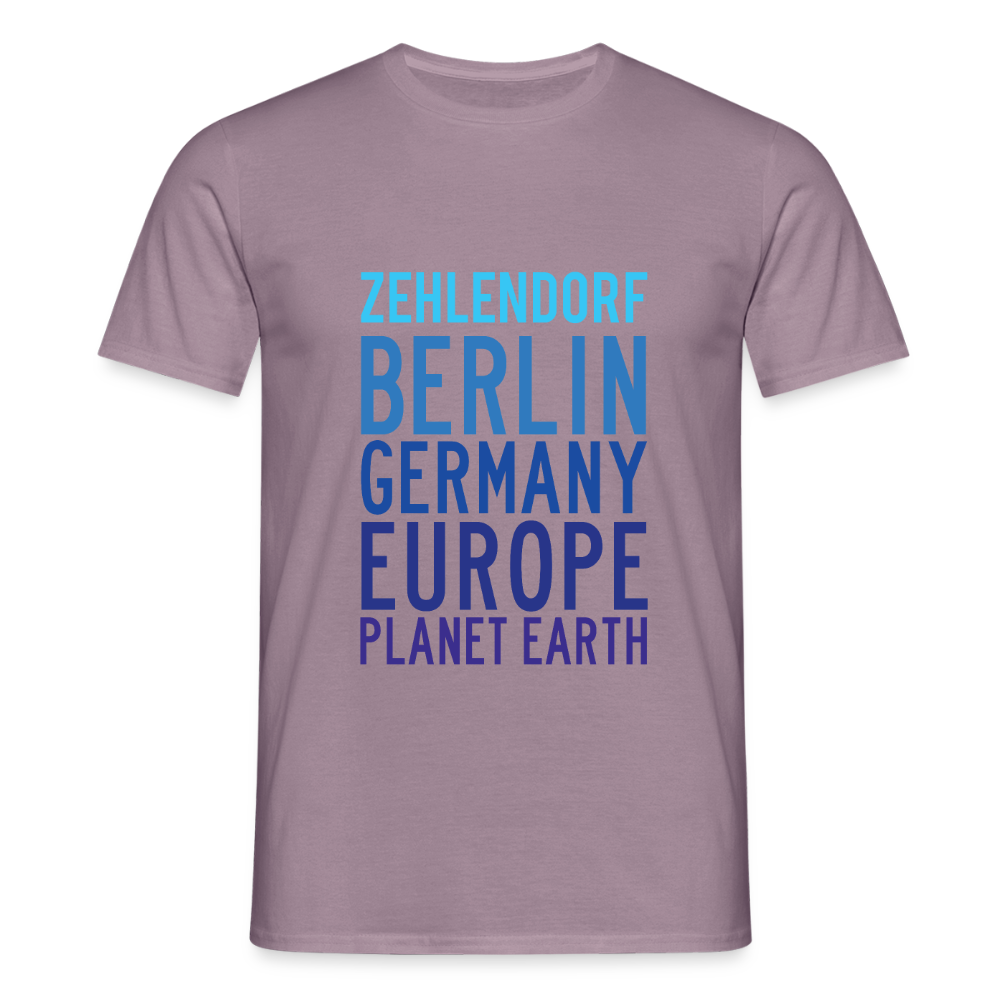 Zehlendorf Planet Earth - Männer Premium T-Shirt - Lilagrau