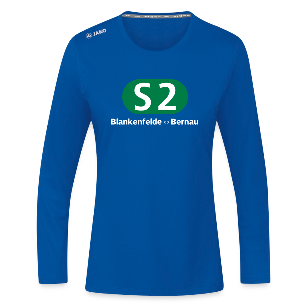 S2 - Frauen Sport Langarmshirt - Royalblau